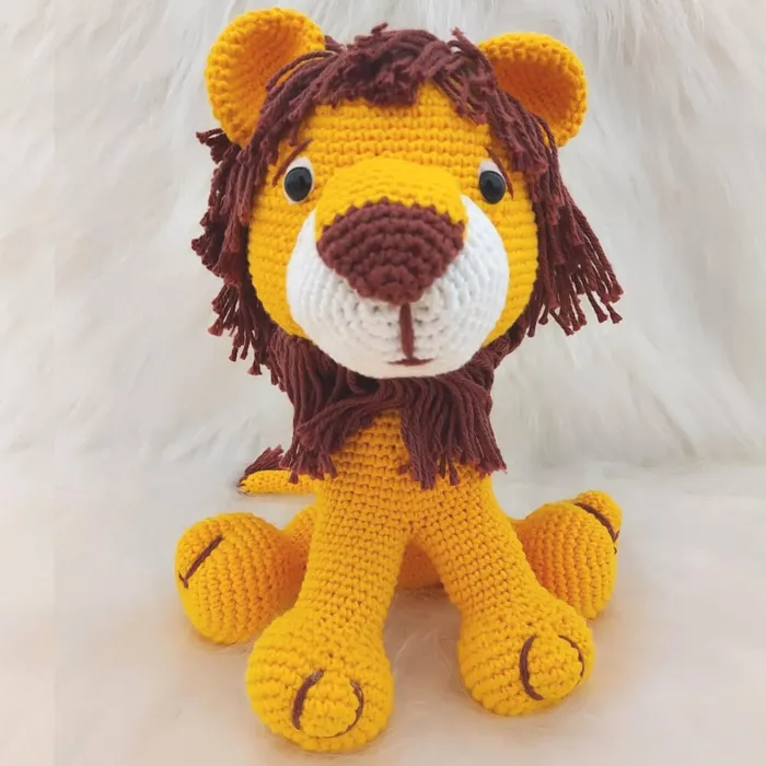 Amigurumi de Leão de Crochê - 30 Cm | Comprar na Lojinha Uai