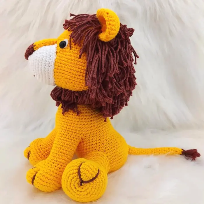 Amigurumi de Leão de Crochê - 30 Cm | Comprar na Lojinha Uai