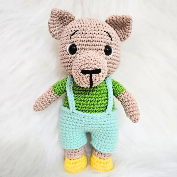 Amigurumi de Lobo de Crochê - 22 Cm | Comprar na Lojinha Uai