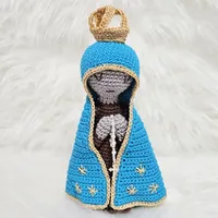 Amigurumi de Nossa Senhora Aparecida de Crochê - 23 cm - Última Peça na Lojinha Uai - imagem 1