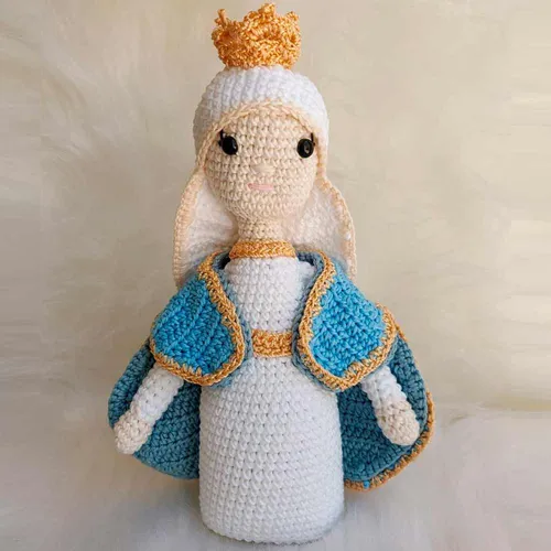 Amigurumi de Nossa Senhora das Graças de Crochê - 24 cm