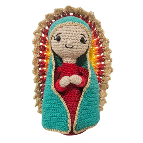 Amigurumi de Nossa Senhora de Guadalupe de Crochê - 22 cm