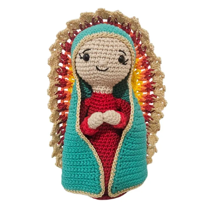 Amigurumi de Nossa Senhora de Guadalupe de Crochê - 22 cm | Comprar na Lojinha Uai