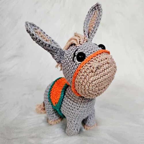 Presépio de Natal de Amigurumi de Crochê Articulado - 17 cm