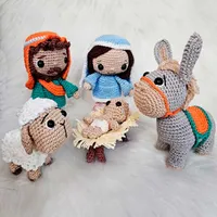 Presépio de Natal de Amigurumi de Crochê Articulado - 17 cm | Comprar na Lojinha Uai - imagem 1