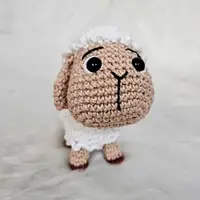 Ovelha de Crochê Amigurumi Articulado - 17 cm | Comprar na Lojinha Uai - imagem 1