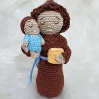 Amigurumi de Santo Antônio de Crochê - 22 cm | Comprar na Lojinha Uai - imagem 2