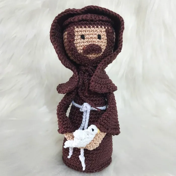 Amigurumi São Francisco de Crochê - 22 cm | Comprar na Lojinha Uai