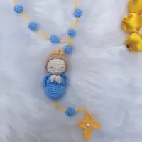Amigurumi Terço Anjo da Guarda de Crochê Azul | Comprar na Lojinha Uai - imagem 1