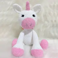 Amigurumi de Unicórnio De Crochê - 35 Cm | Comprar na Lojinha Uai - imagem 1