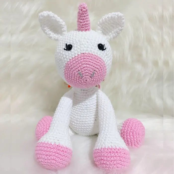 Amigurumi de Unicórnio De Crochê - 35 Cm | Comprar na Lojinha Uai