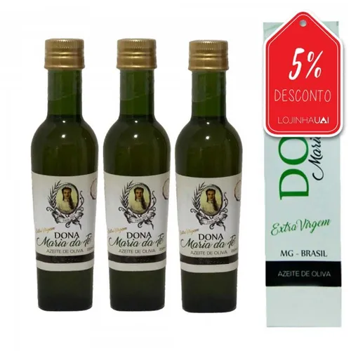 Kit Azeite Extra Virgem de Maria da Fé Blend 3 garrafas de 250ml - Dona