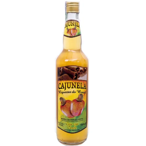 Cachaça Cajunela com Rapadura, Caju e Canela 700ml - Riquezas do Brasil