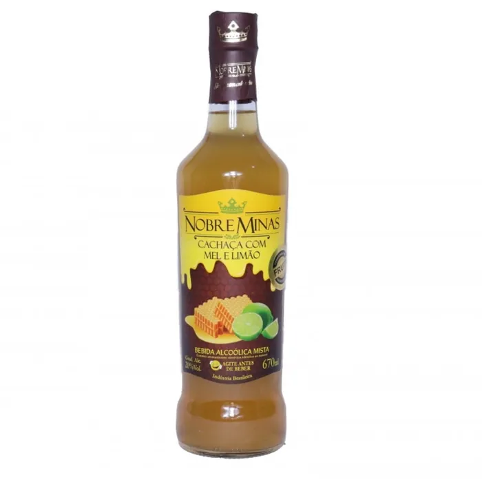 Cachaça com Mel e Limão 670 ml - Nobre Minas | Comprar na Lojinha Uai