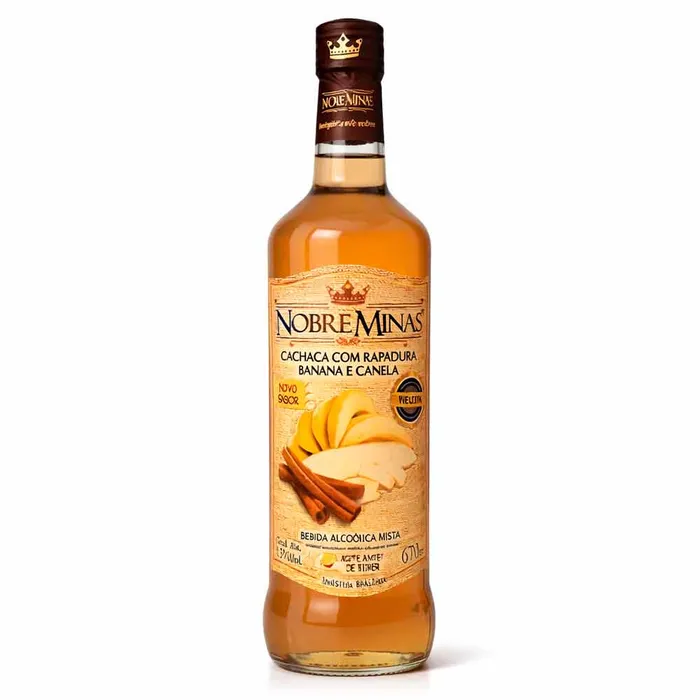 Cachaça de Rapadura com Banana e Canela 670 ml - Nobre Minas | Comprar na Lojinha Uai