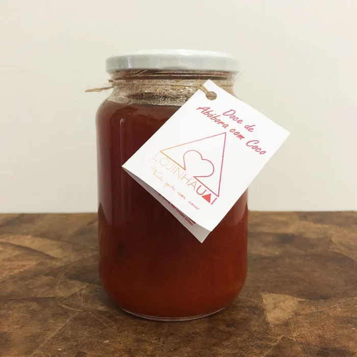 Compota de Doce de Abóbora com Coco Caseiro 700g | Comprar na Lojinha Uai