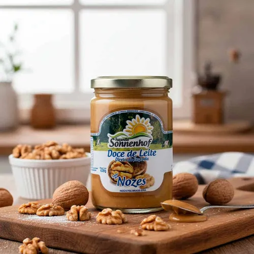 Doce de Leite com Nozes Mineiro Cremoso 420g - Fazenda Sonnenhof