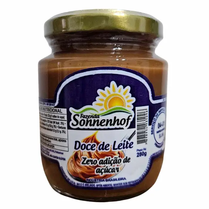 Doce de leite Cremoso Diet Sem Açúcar 280g - Fazenda Sonnenhof