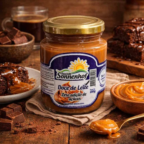 Doce de Leite Diet Sem Açúcar Mineiro Cremoso 280g - Fazenda Sonnenhof