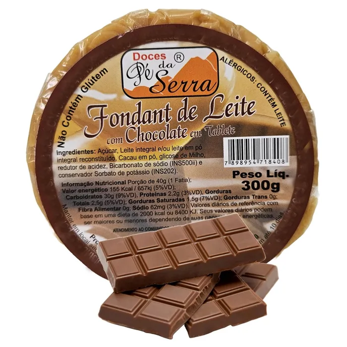 Doce de Leite com Chocolate Fondant Mineiro em Tablete | Comprar na Lojinha Uai