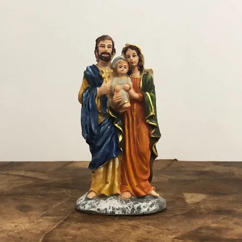 Imagem da Sagrada Família de Resina - 15 cm 