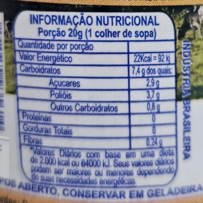 Geleia de Damasco Diet Sem Açúcar 270g - Fazenda Sonnenhof | Comprar na Lojinha Uai