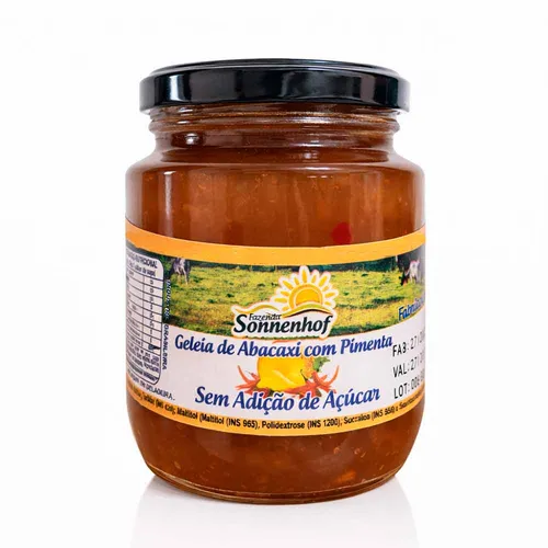 Geleia de Abacaxi com Pimenta Diet Sem Açúcar 270g - Fazenda Sonnenhof