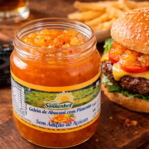 Geleia Diet de Abacaxi com Pimenta - 270g - Fazenda Sonnenhof