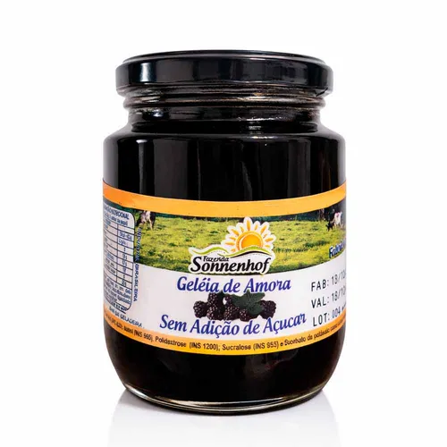 Geleia de Amora Diet Sem Açúcar 270g - Fazenda Sonnenhof