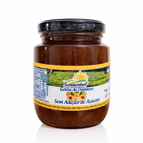 Geleia de Damasco Diet Sem Açúcar 270g - Fazenda Sonnenhof