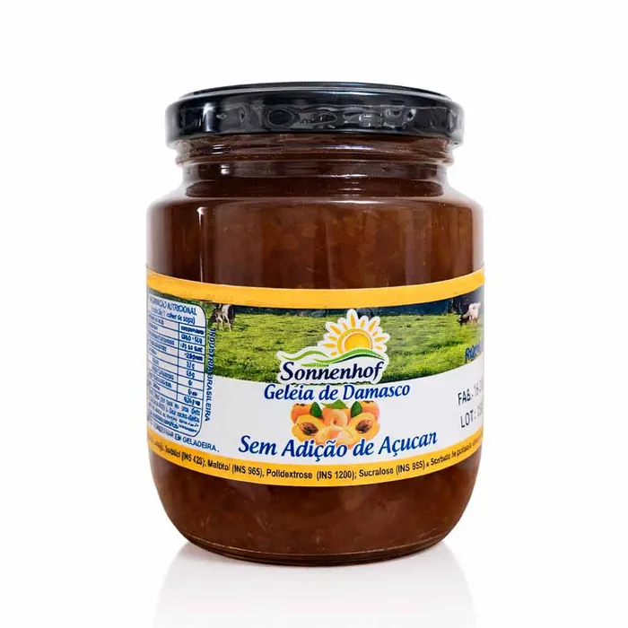 Geleia de Damasco Diet Sem Açúcar 270g - Fazenda Sonnenhof | Comprar na Lojinha Uai