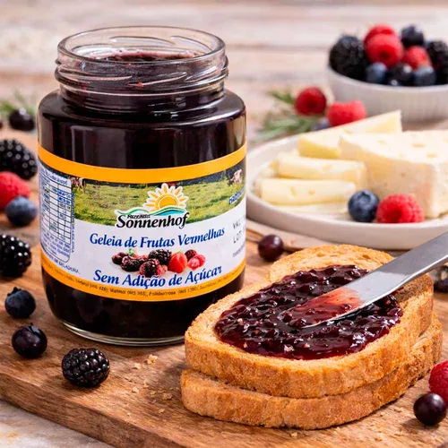 Geleia de Frutas Vermelhas Diet Sem Açúcar 270g - Fazenda Sonnenhof