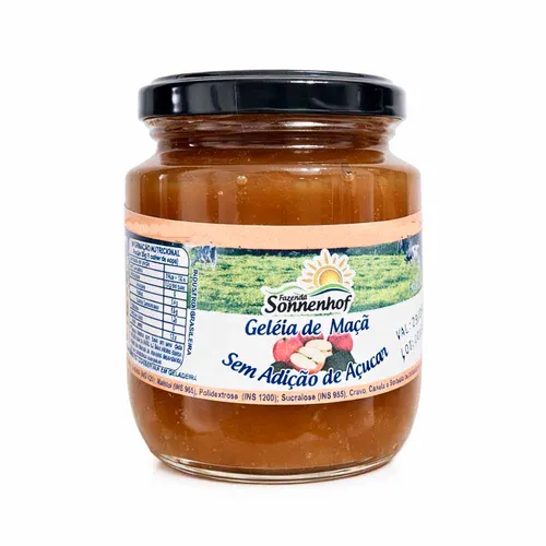 Geleia de Maçã Diet Sem Açúcar 270g - Fazenda Sonnenhof