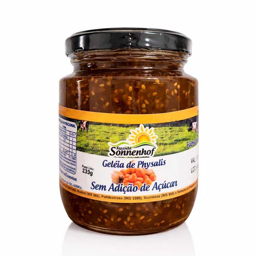 Geleia de Physalis Peruviana Diet Sem Açúcar 270g - Fazenda Sonnenhof