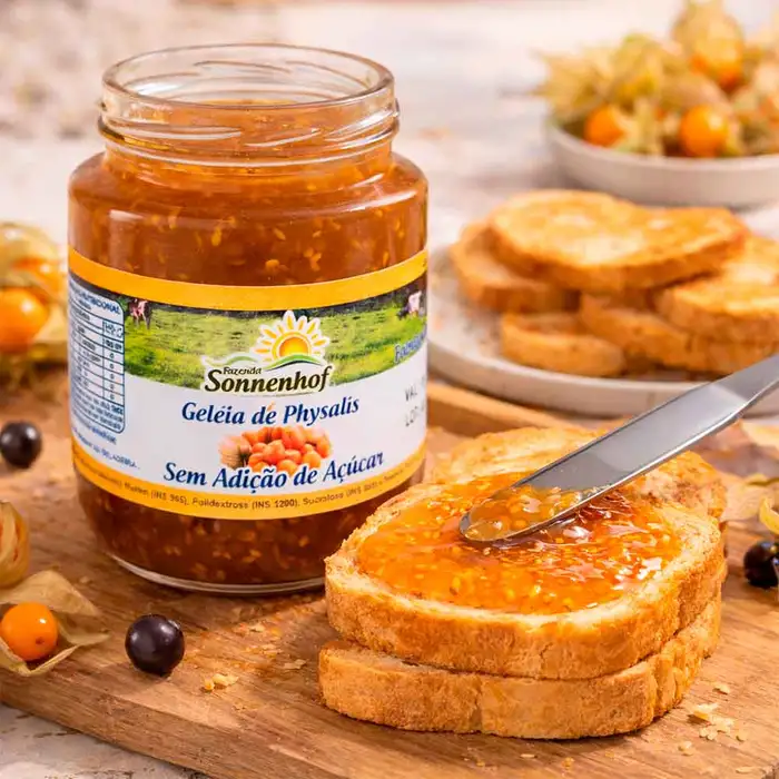 Geleia de Physalis Diet Sem Açúcar 270g - Fazenda Sonnenhof | Comprar na Lojinha Uai