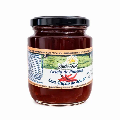 Geleia de Pimenta Diet Sem Açúcar 270g - Fazenda Sonnenhof
