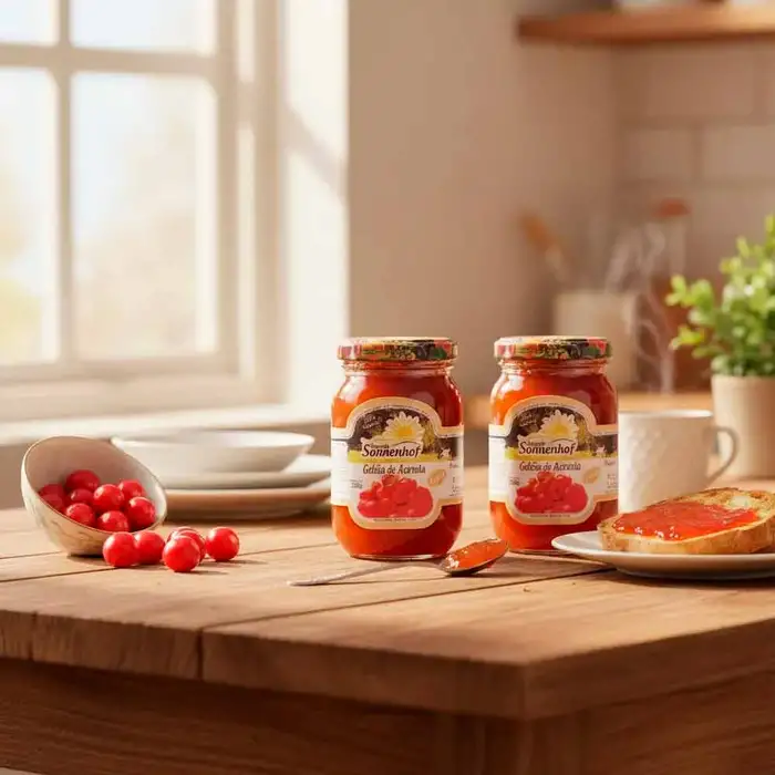 Geleia Extra de Acerola 320g - Fazenda Sonnenhof | Comprar na Lojinha Uai