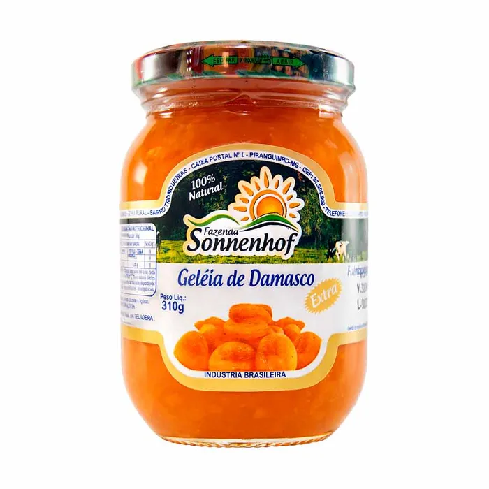 Geleia Extra de Damasco 310g - Fazenda Sonnenhof | Comprar na Lojinha Uai