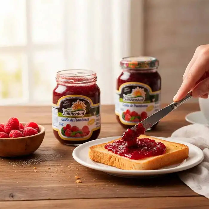 Geleia Extra de Framboesa 310g - Fazenda Sonnenhof | Comprar na Lojinha Uai