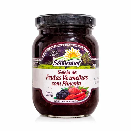 Geleia Extra de Frutas Vermelhas com Pimenta - 320g - Fazenda Sonnenhof