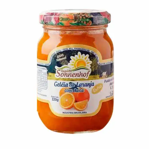 Geleia Extra de Laranja com Casca - 320g - Fazenda Sonnenhof