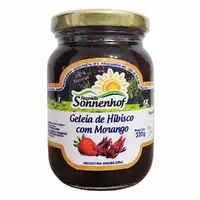 Geleia Extra de Morango com Hibisco - 320g - Fazenda Sonnenhof - imagem 1