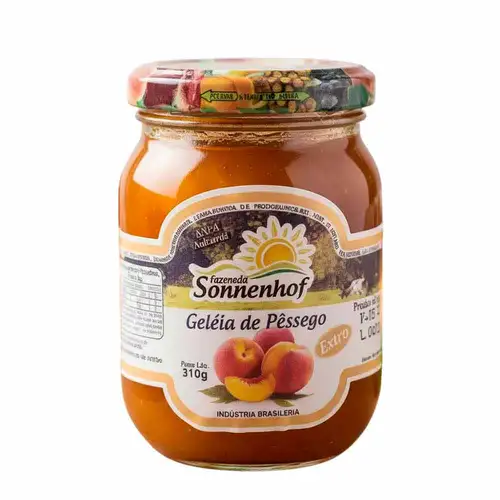 Geleia Extra de Pessego - 310g - Fazenda Sonnenhof