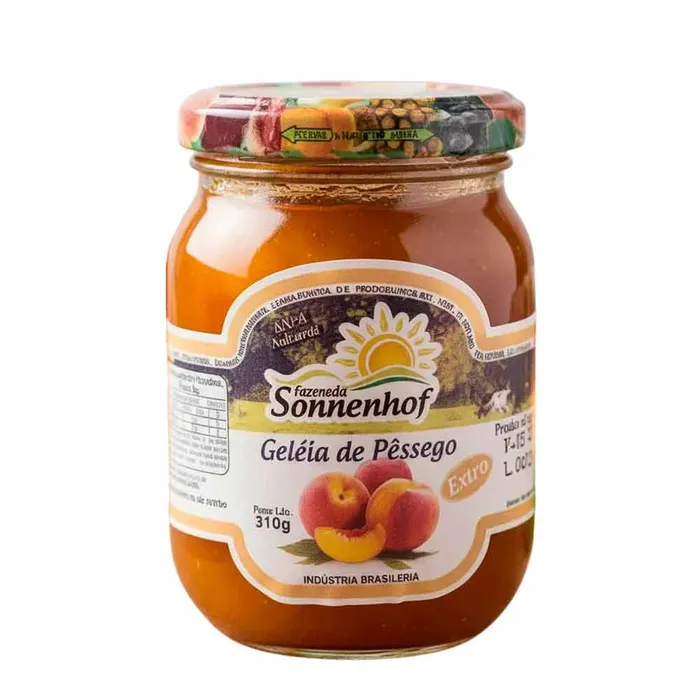 Geleia Extra de Pêssego 310g - Fazenda Sonnenhof | Comprar na Lojinha Uai