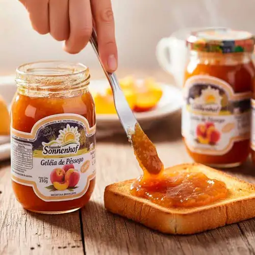 Geleia Extra de Pessego - 310g - Fazenda Sonnenhof