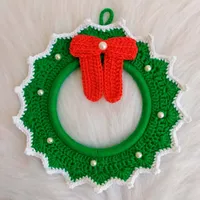Guirlanda de Natal de Crochê - 20 cm | Comprar Lojinha Uai - imagem 1