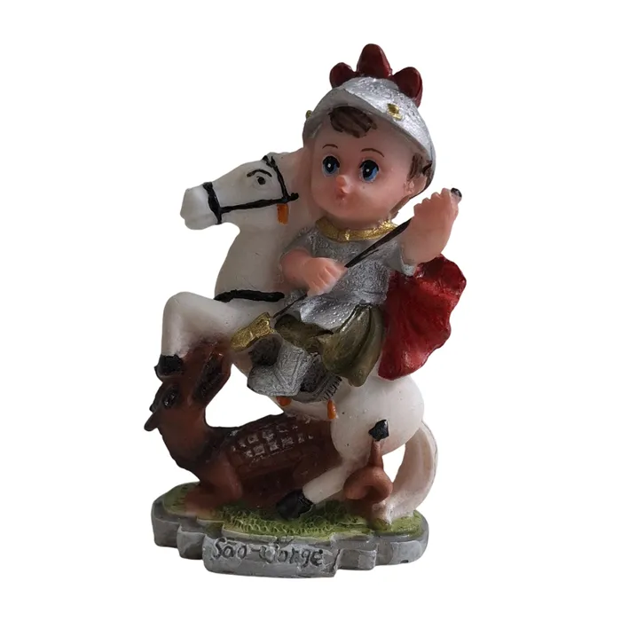 Imagem de São Jorge Infantil de Resina - 8 cm | Comprar na Lojinha Uai