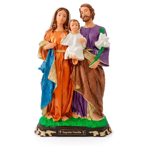 Imagem da Sagrada Família de Borracha Inquebrável - 30 cm