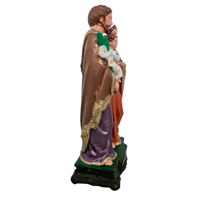 Imagem da Sagrada Família de Borracha Inquebrável - 20 cm | Comprar na Lojinha Uai