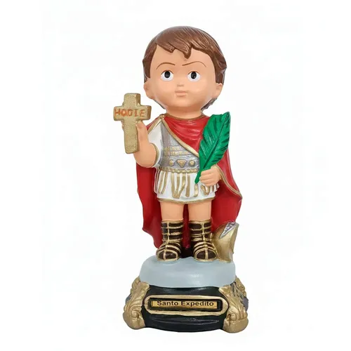 Imagem de Santo Expedito Infantil de Borracha Inquebrável - 15 cm